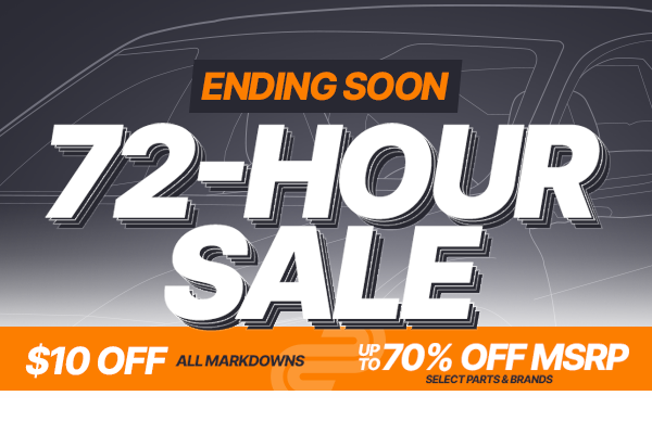 72-HOUR SALE - $10 OFF All Markdowns